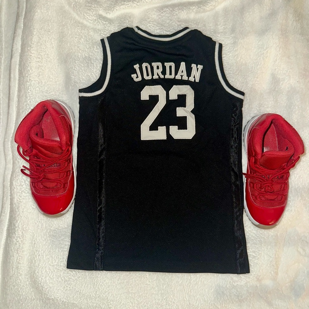 Jordan Jersey and Gym shoes